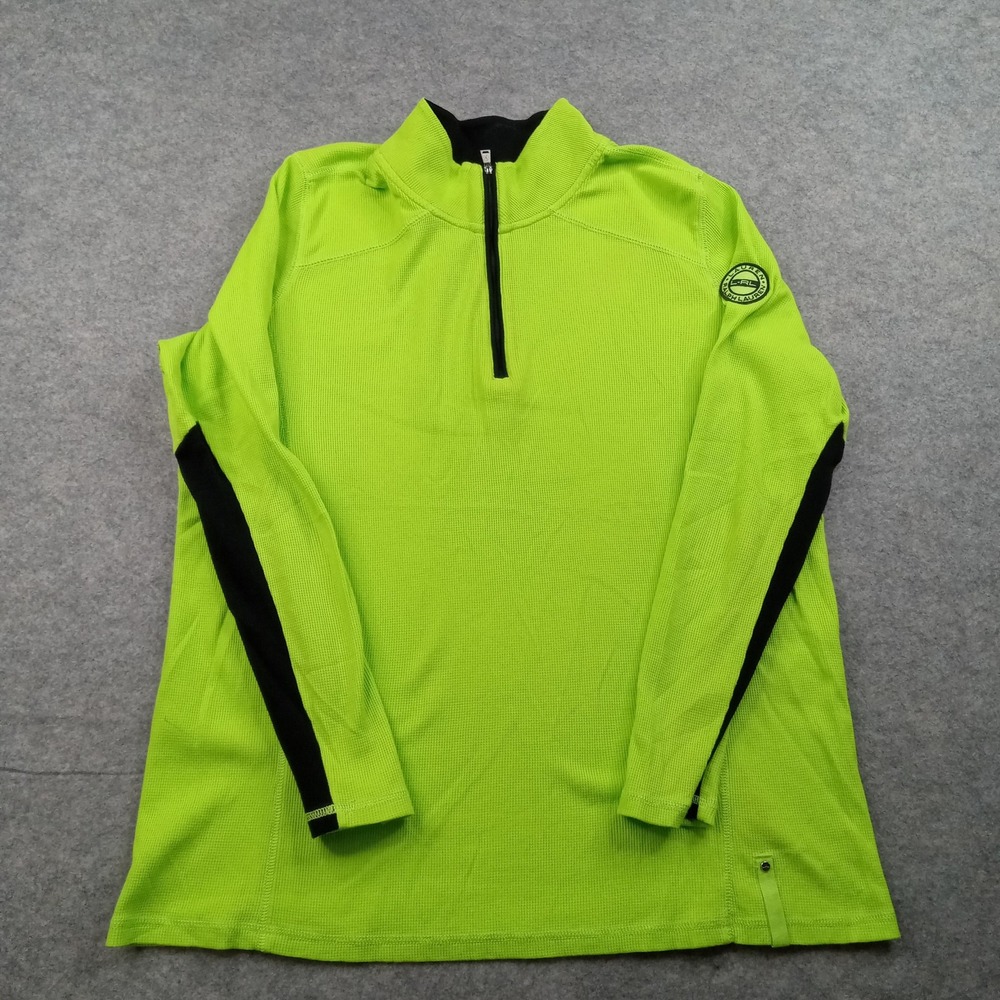 LRL Ralph Lauren Active‎ Pullover Womens Large Green Quarter Zip Thermal